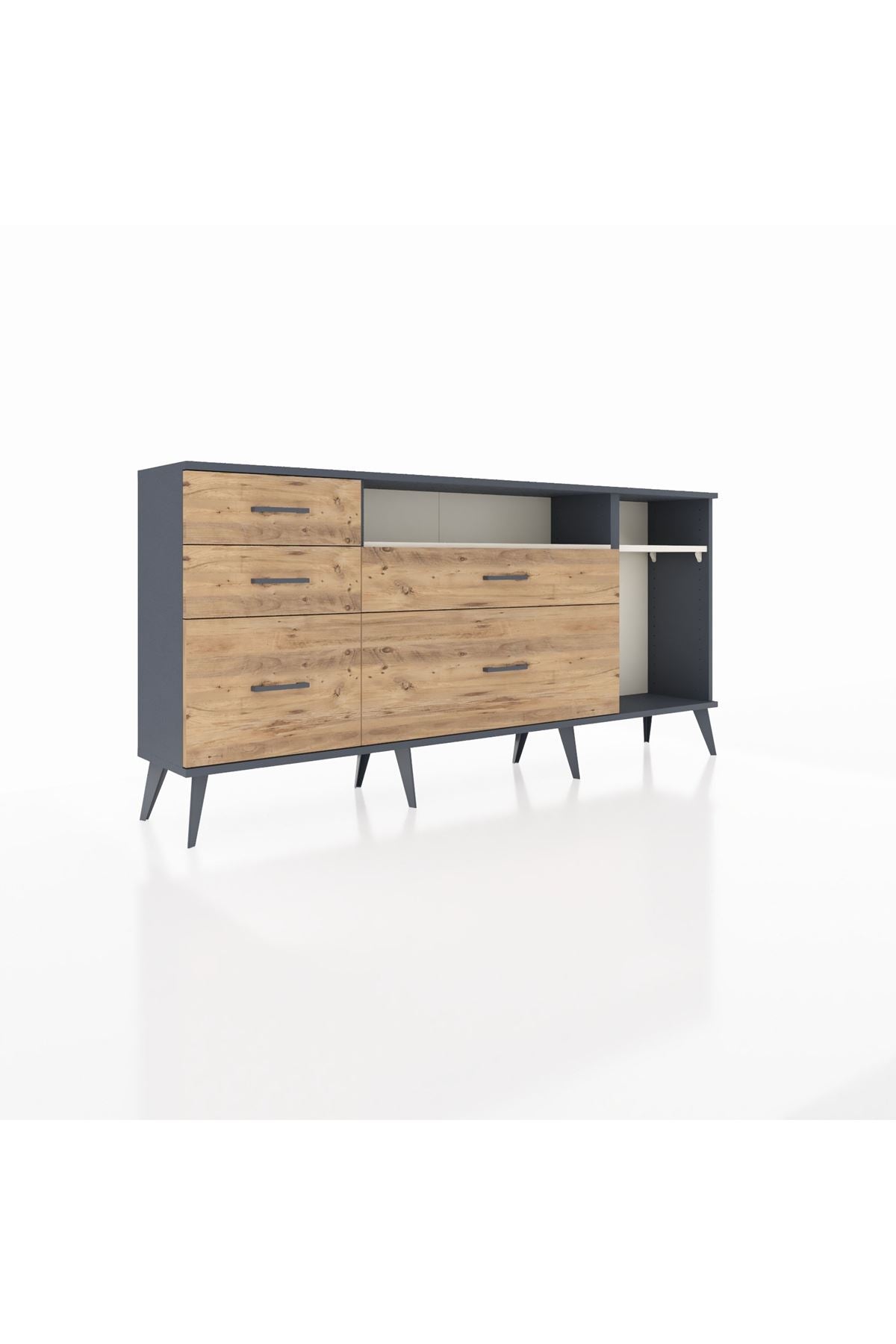 Arges Konsol 2 Raflı 5 Çekmeceli 176x30x83 - S148M015V15A