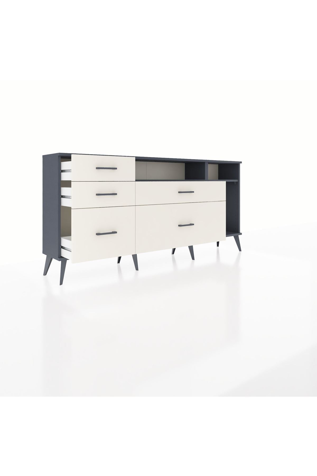 Arges Konsol 2 Raflı 5 Çekmeceli 176x30x83 - S148M015V16A