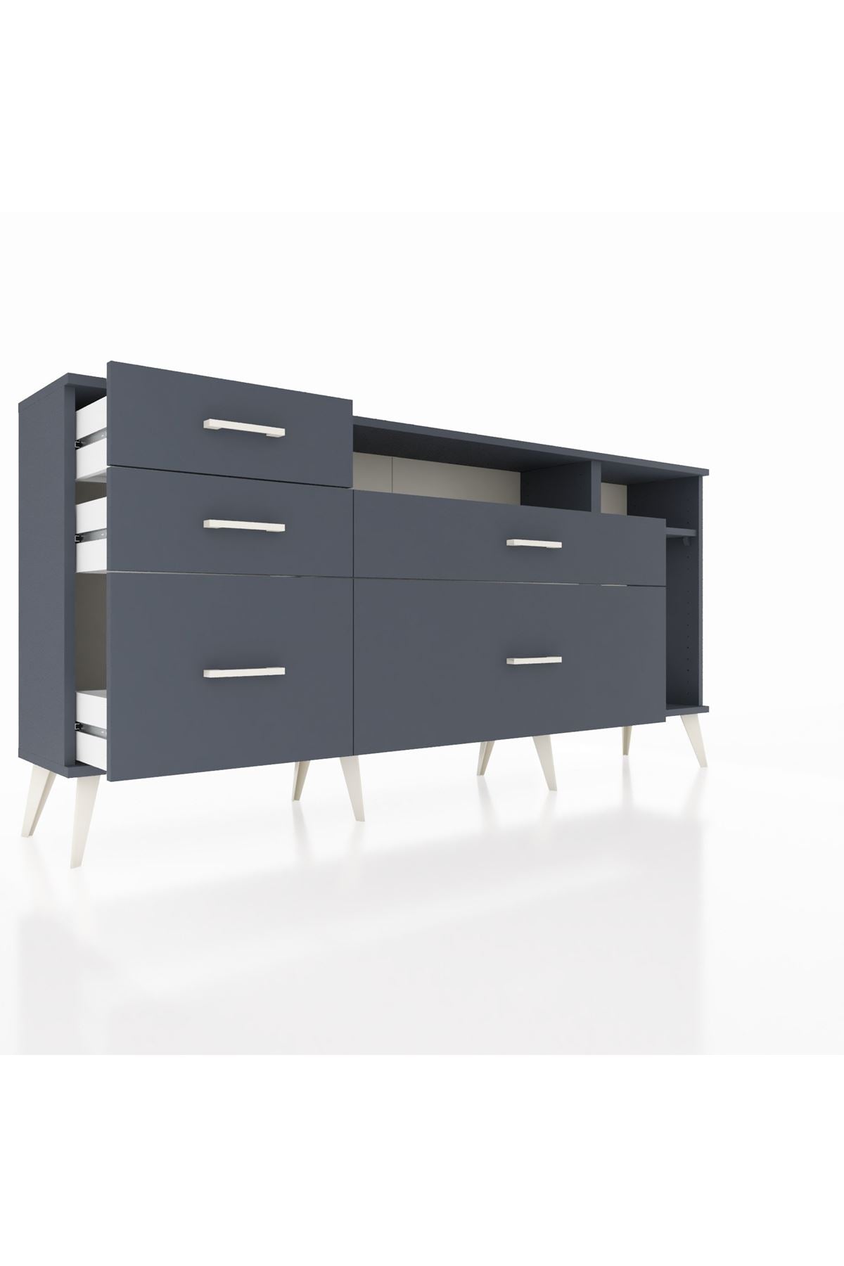 Arges Konsol 2 Raflı 5 Çekmeceli 176x30x83 - S148M015V17A