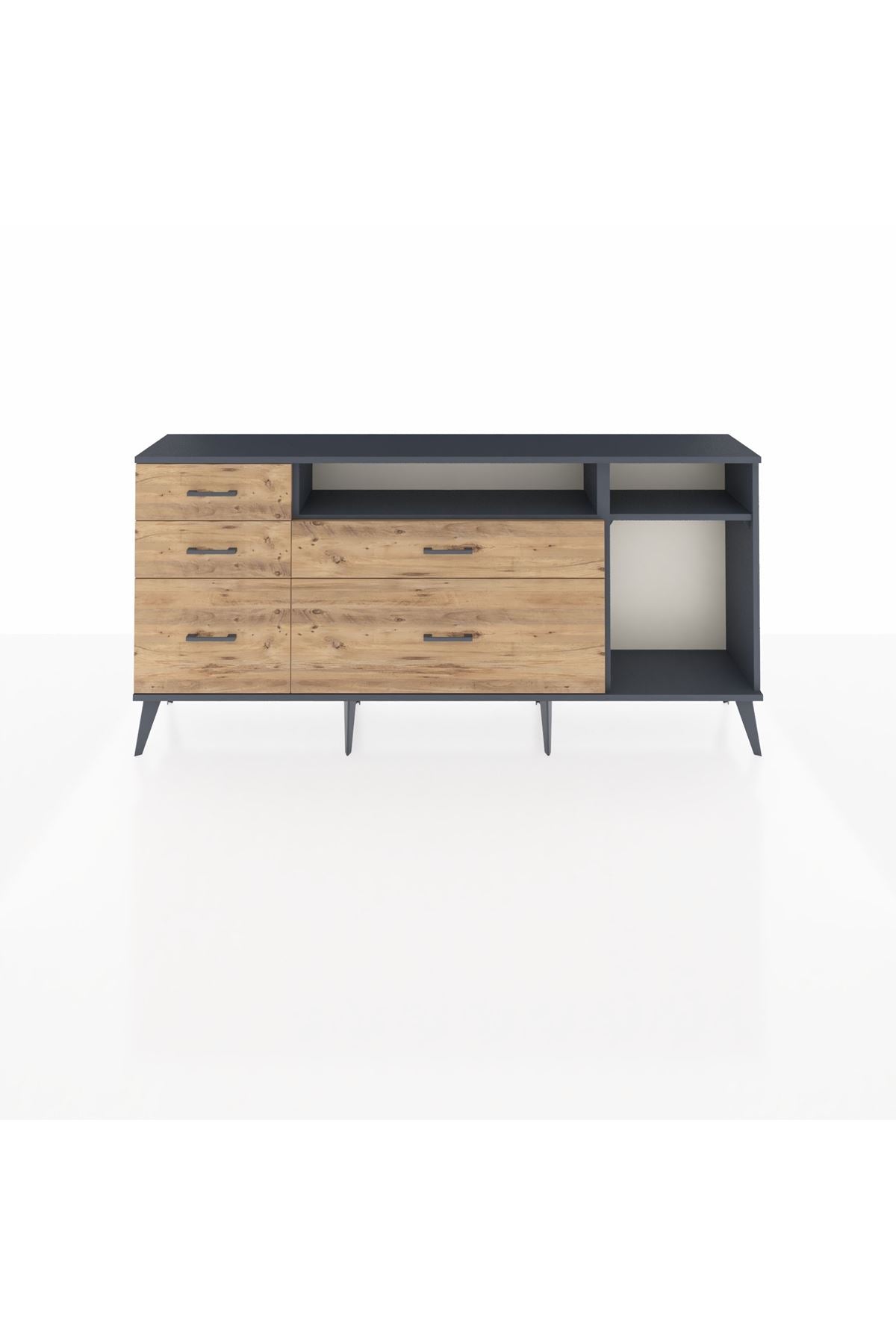 Arges Konsol 2 Raflı 5 Çekmeceli 176x30x83 - S148M015V18A