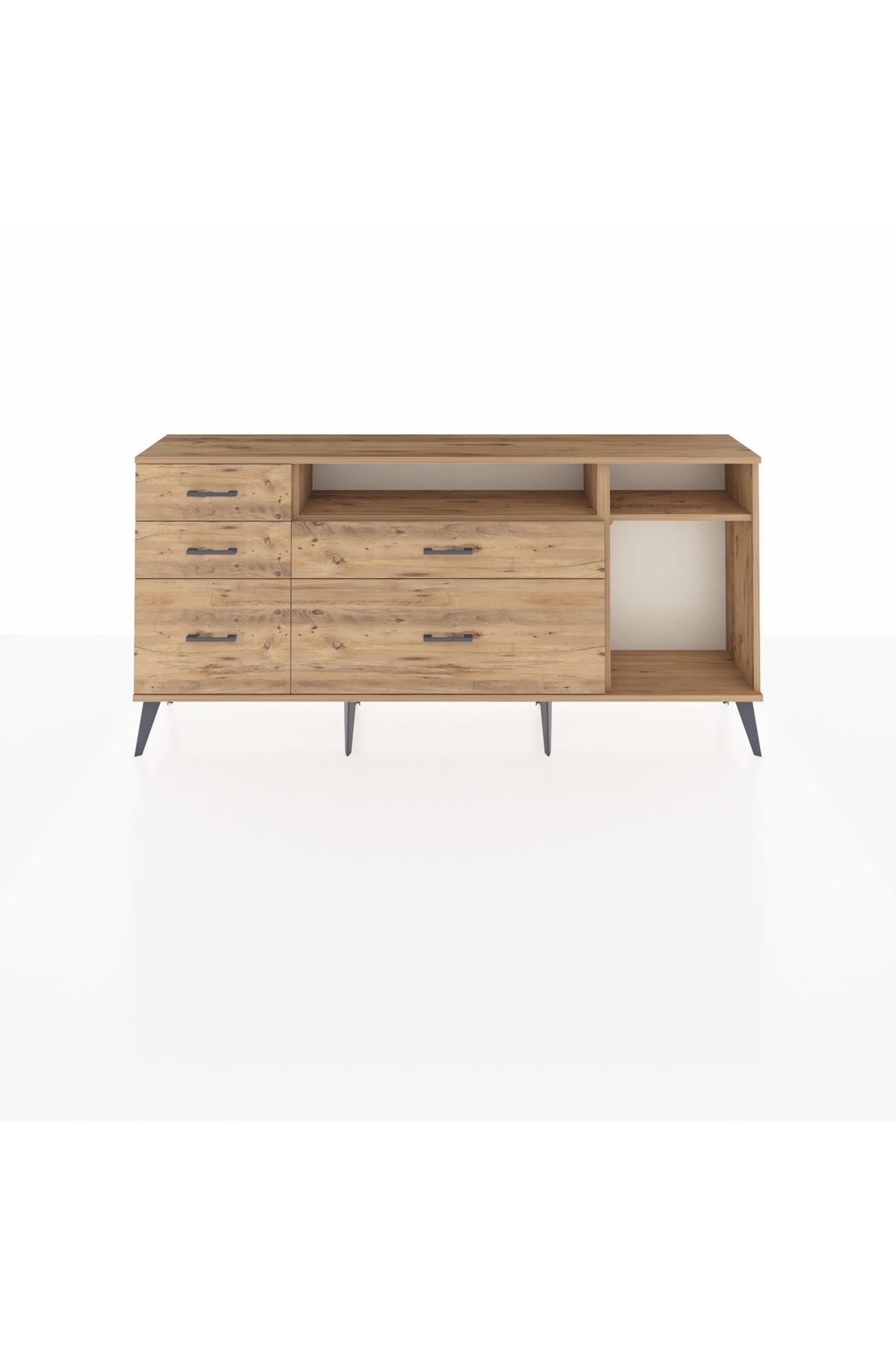 Arges Konsol 2 Raflı 5 Çekmeceli 176x30x83 - S148M015V21A