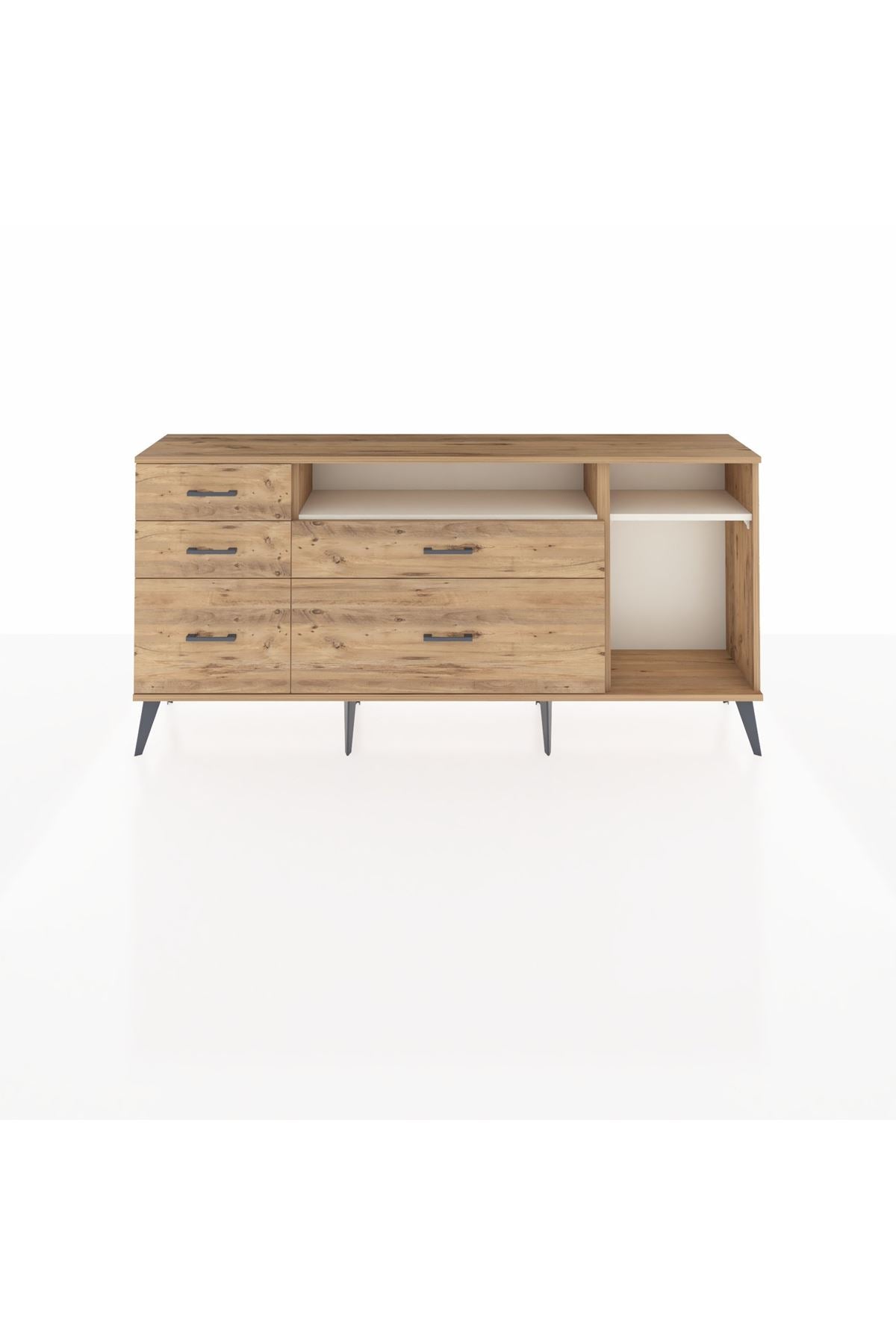 Arges Konsol 2 Raflı 5 Çekmeceli 176x30x83 - S148M015V24A