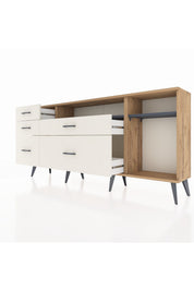 Arges Konsol 2 Raflı 5 Çekmeceli 176x30x83 - S148M015V25A