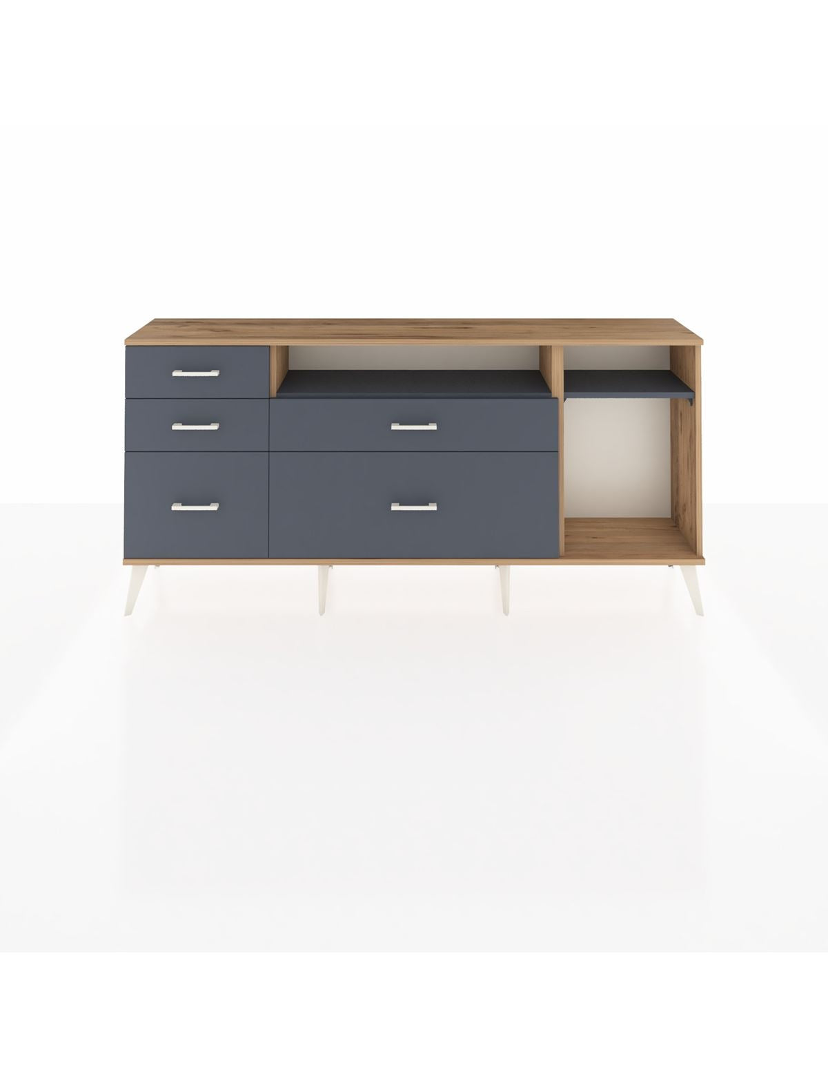 Arges Konsol 2 Raflı 5 Çekmeceli 176x30x83 - S148M015V26A