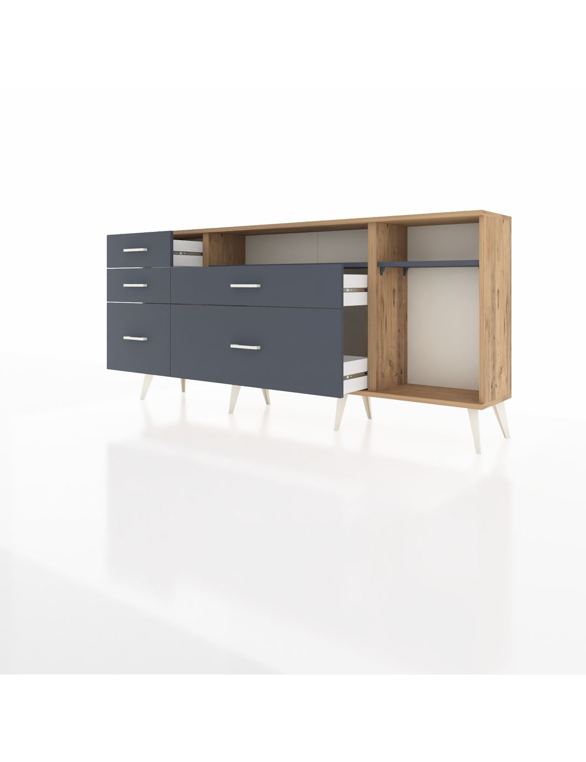 Arges Konsol 2 Raflı 5 Çekmeceli 176x30x83 - S148M015V26A