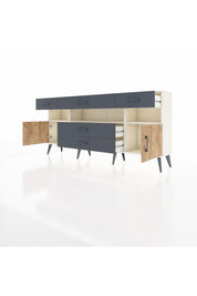 Arges Konsol 3 Raflı 5 Çekmeceli 2 Kapaklı 176x30x83 - S148M016V02A
