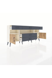 Arges Konsol 3 Raflı 5 Çekmeceli 2 Kapaklı 176x30x83 - S148M016V02A