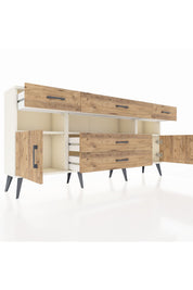 Arges Konsol 3 Raflı 5 Çekmeceli 2 Kapaklı 176x30x83 - S148M016V03A