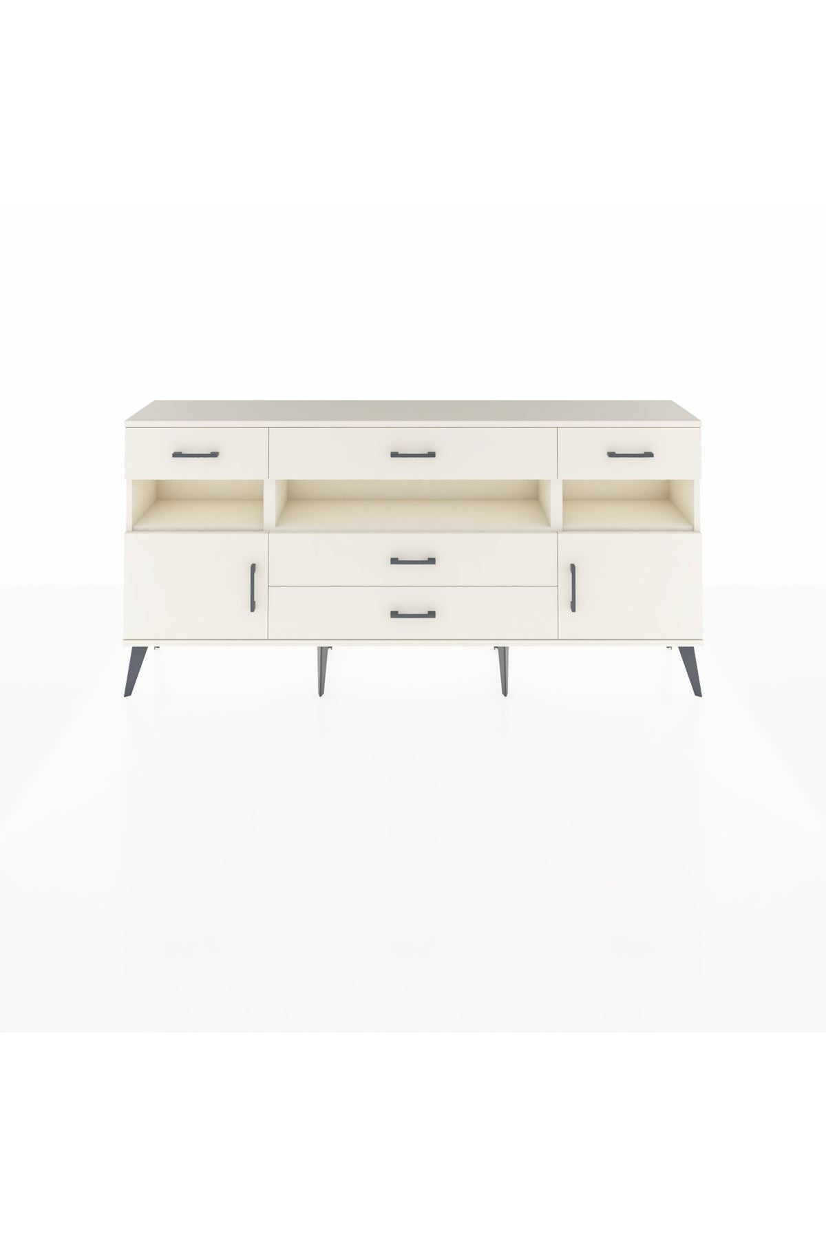 Arges Konsol 3 Raflı 5 Çekmeceli 2 Kapaklı 176x30x83 - S148M016V04A