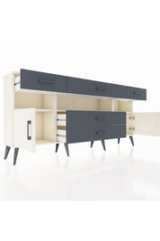 Arges Konsol 3 Raflı 5 Çekmeceli 2 Kapaklı 176x30x83 - S148M016V05A