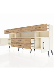 Arges Konsol 3 Raflı 5 Çekmeceli 2 Kapaklı 176x30x83 - S148M016V06A