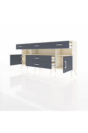 Arges Konsol 3 Raflı 5 Çekmeceli 2 Kapaklı 176x30x83 - S148M016V08A