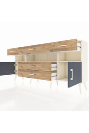 Arges Konsol 3 Raflı 5 Çekmeceli 2 Kapaklı 176x30x83 - S148M016V09A