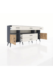Arges Konsol 3 Raflı 5 Çekmeceli 2 Kapaklı 176x30x83 - S148M016V10A