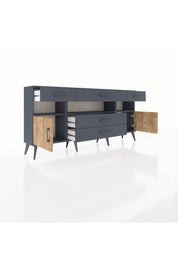 Arges Konsol 3 Raflı 5 Çekmeceli 2 Kapaklı 176x30x83 - S148M016V11A