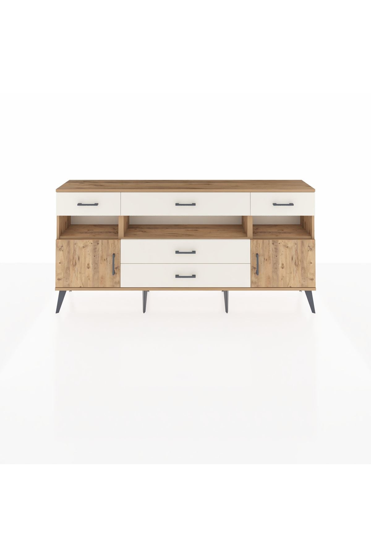 Arges Konsol 3 Raflı 5 Çekmeceli 2 Kapaklı 176x30x83 - S148M016V19A