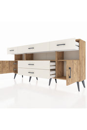 Arges Konsol 3 Raflı 5 Çekmeceli 2 Kapaklı 176x30x83 - S148M016V19A