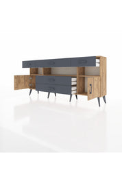 Arges Konsol 3 Raflı 5 Çekmeceli 2 Kapaklı 176x30x83 - S148M016V20A