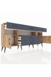 Arges Konsol 3 Raflı 5 Çekmeceli 2 Kapaklı 176x30x83 - S148M016V20A