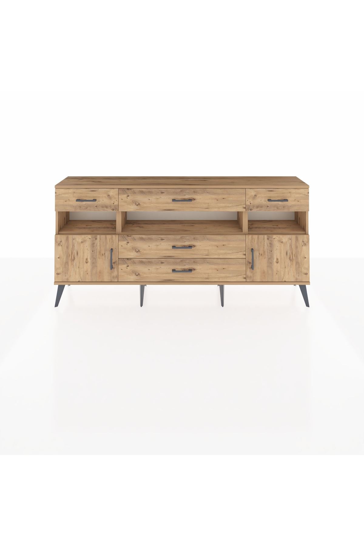 Arges Konsol 3 Raflı 5 Çekmeceli 2 Kapaklı 176x30x83 - S148M016V21A