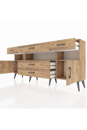 Arges Konsol 3 Raflı 5 Çekmeceli 2 Kapaklı 176x30x83 - S148M016V21A