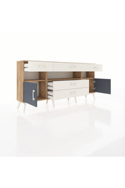 Arges Konsol 3 Raflı 5 Çekmeceli 2 Kapaklı 176x30x83 - S148M016V25A