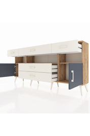 Arges Konsol 3 Raflı 5 Çekmeceli 2 Kapaklı 176x30x83 - S148M016V25A