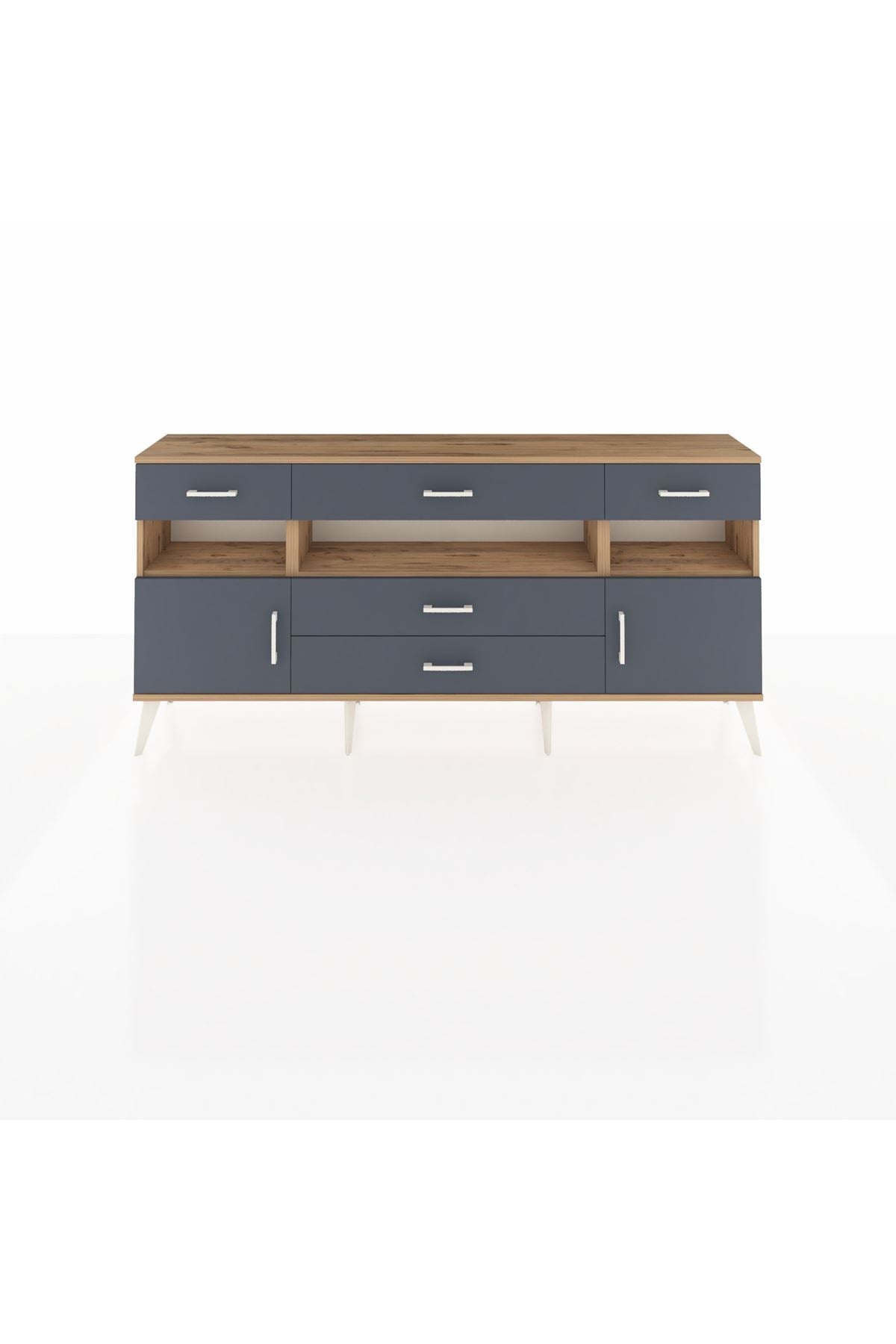 Arges Konsol 3 Raflı 5 Çekmeceli 2 Kapaklı 176x30x83 - S148M016V26A