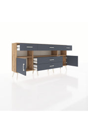 Arges Konsol 3 Raflı 5 Çekmeceli 2 Kapaklı 176x30x83 - S148M016V26A