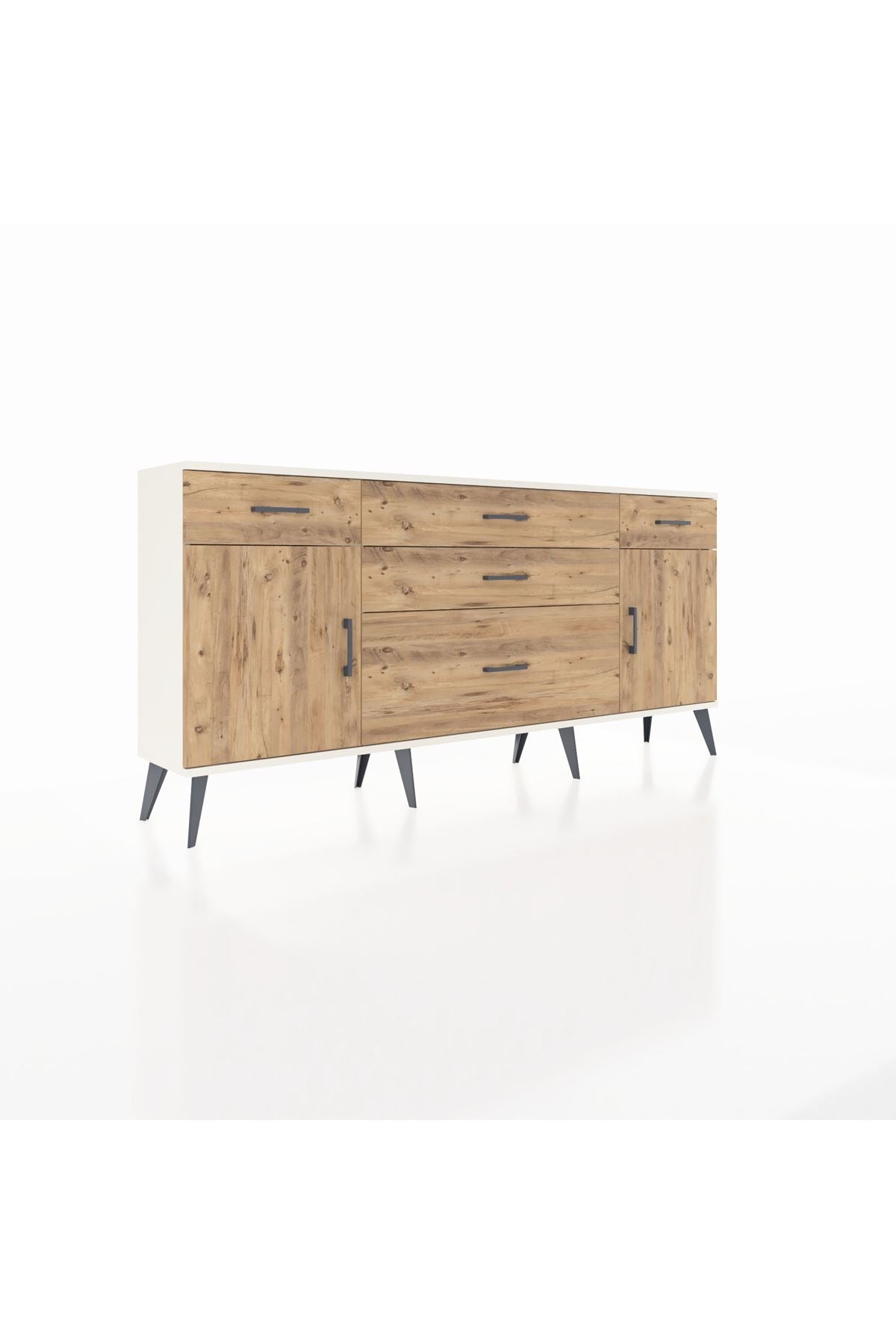Arges Konsol 2 Raflı 5 Çekmeceli 2 Kapaklı 176x30x83 - S148M017V03A