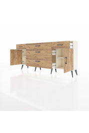 Arges Konsol 2 Raflı 5 Çekmeceli 2 Kapaklı 176x30x83 - S148M017V03A