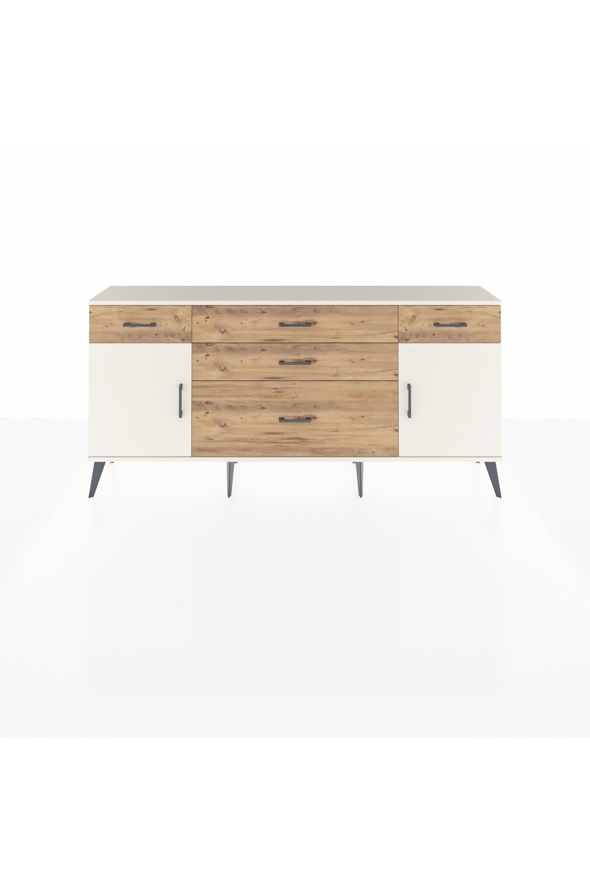 Arges Konsol 2 Raflı 5 Çekmeceli 2 Kapaklı 176x30x83 - S148M017V06A