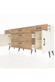 Arges Konsol 2 Raflı 5 Çekmeceli 2 Kapaklı 176x30x83 - S148M017V06A