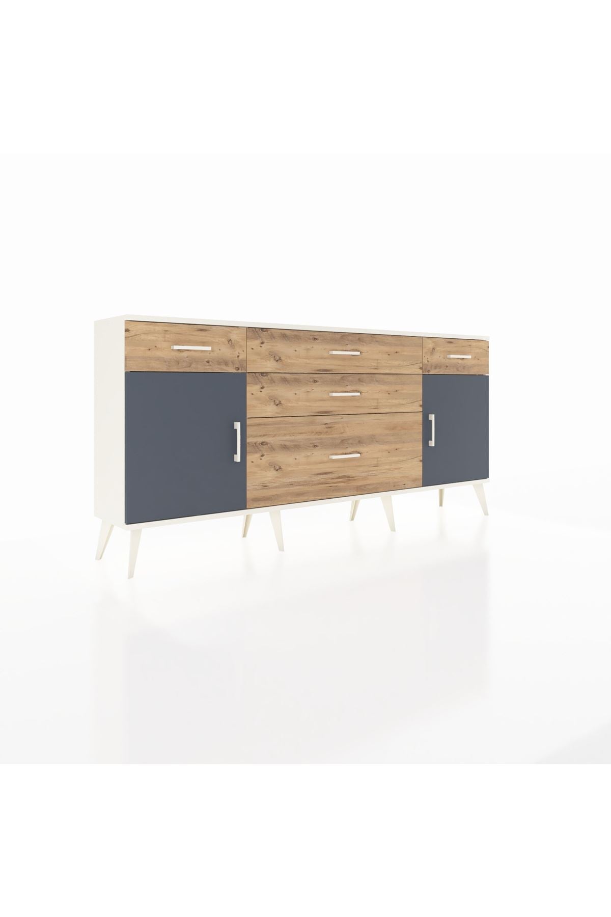 Arges Konsol 2 Raflı 5 Çekmeceli 2 Kapaklı 176x30x83 - S148M017V09A