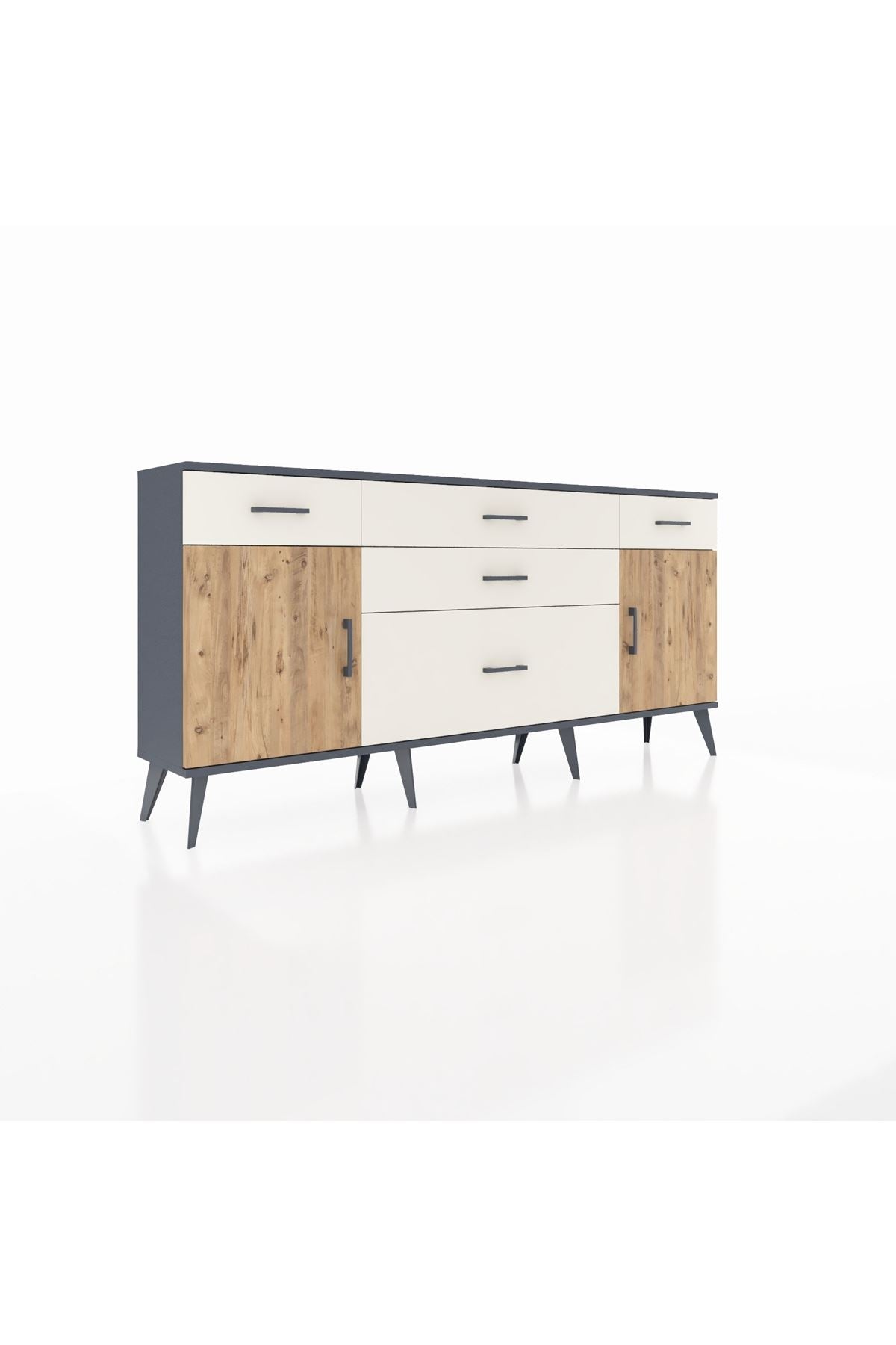 Arges Konsol 2 Raflı 5 Çekmeceli 2 Kapaklı 176x30x83 - S148M017V10A