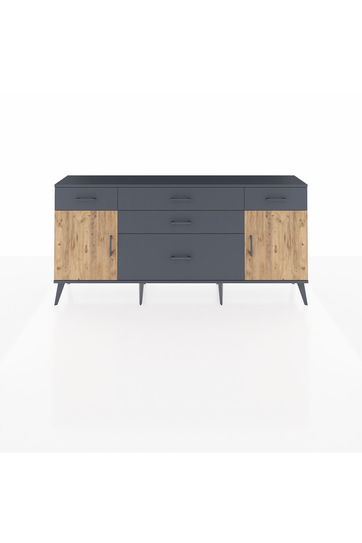 Arges Konsol 2 Raflı 5 Çekmeceli 2 Kapaklı 176x30x83 - S148M017V11A