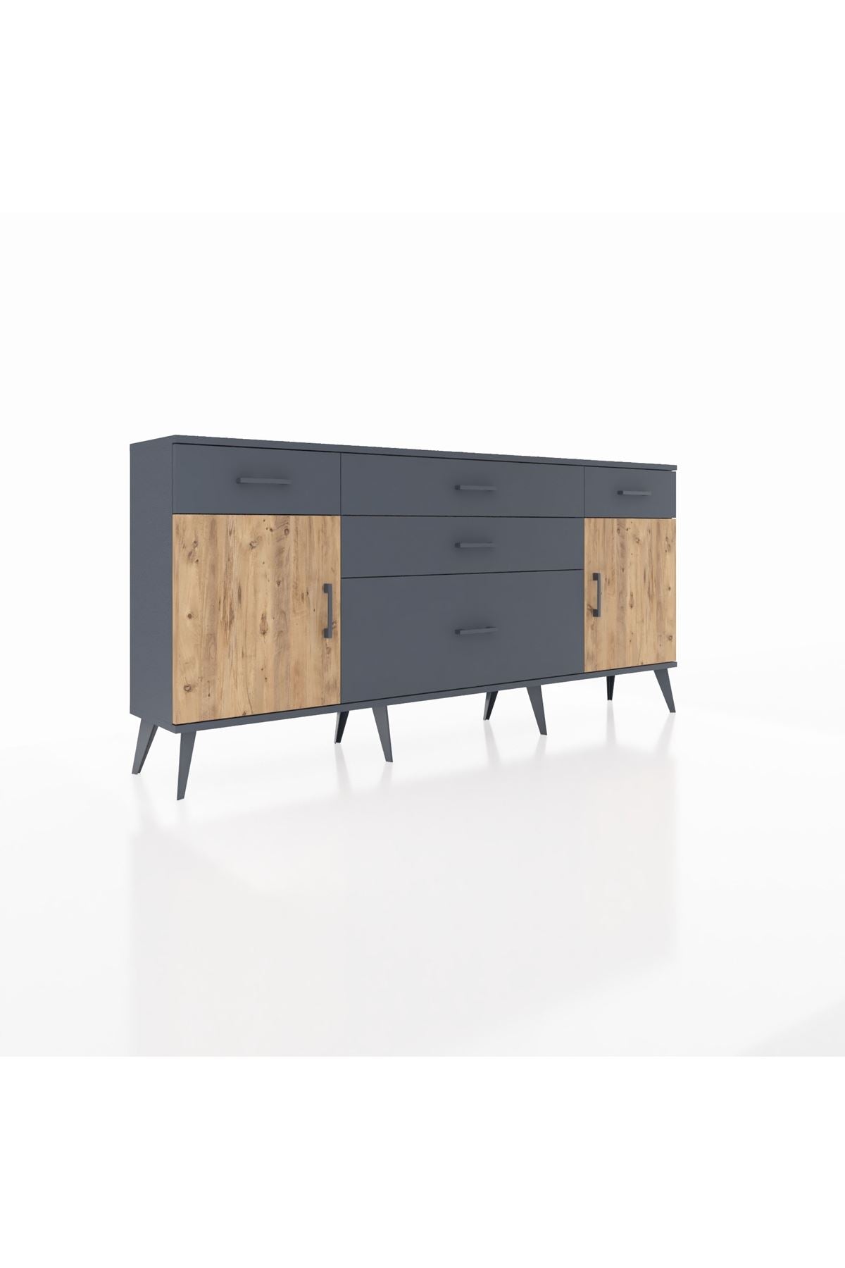Arges Konsol 2 Raflı 5 Çekmeceli 2 Kapaklı 176x30x83 - S148M017V11A