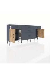 Arges Konsol 2 Raflı 5 Çekmeceli 2 Kapaklı 176x30x83 - S148M017V11A