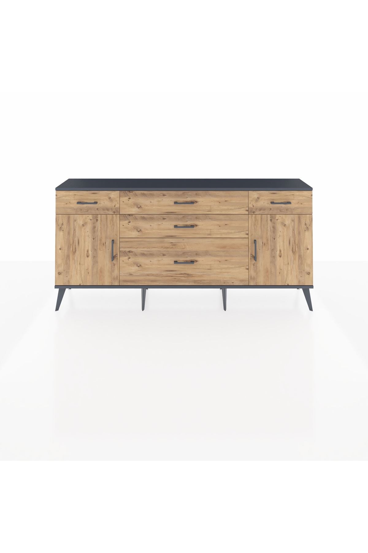 Arges Konsol 2 Raflı 5 Çekmeceli 2 Kapaklı 176x30x83 - S148M017V12A