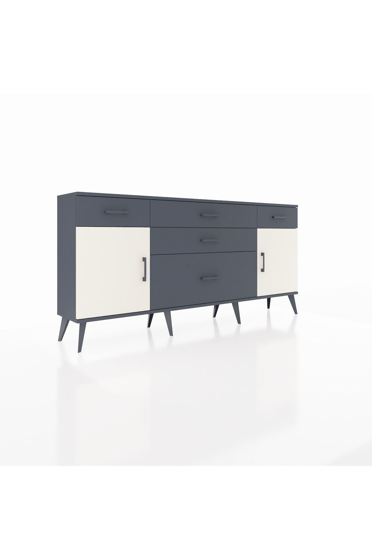 Arges Konsol 2 Raflı 5 Çekmeceli 2 Kapaklı 176x30x83 - S148M017V14A