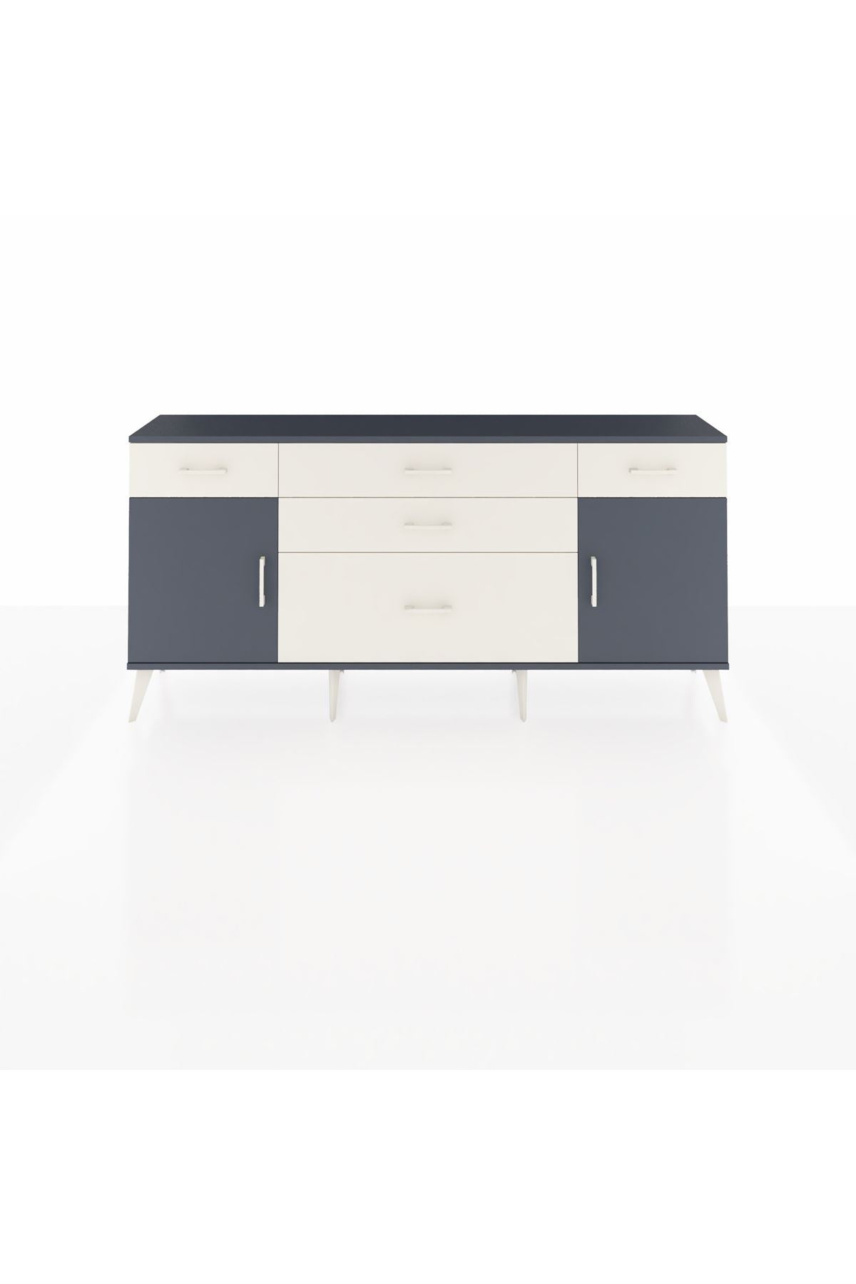 Arges Konsol 2 Raflı 5 Çekmeceli 2 Kapaklı 176x30x83 - S148M017V16A