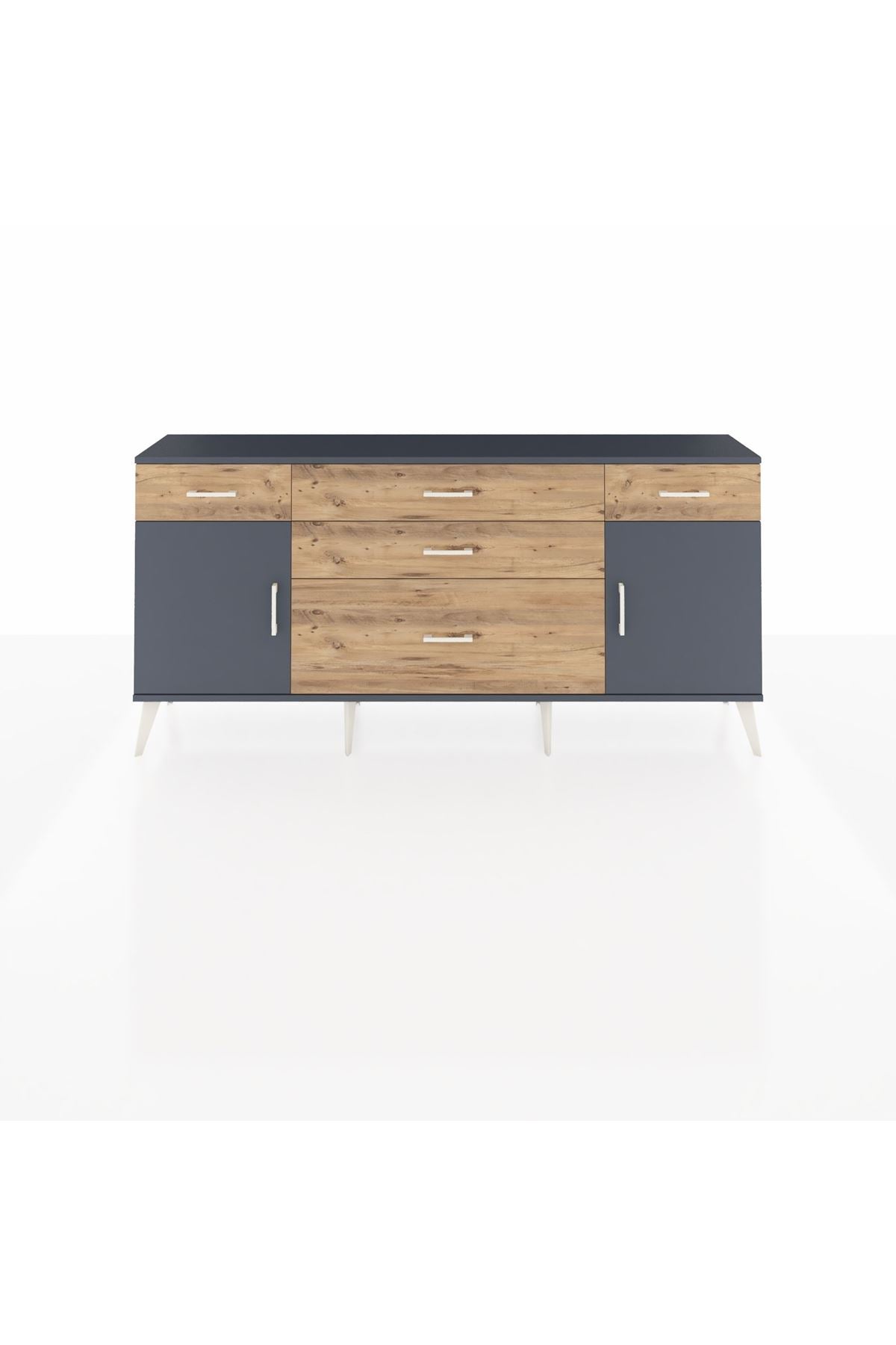 Arges Konsol 2 Raflı 5 Çekmeceli 2 Kapaklı 176x30x83 - S148M017V18A