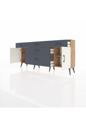 Arges Konsol 2 Raflı 5 Çekmeceli 2 Kapaklı 176x30x83 - S148M017V23A
