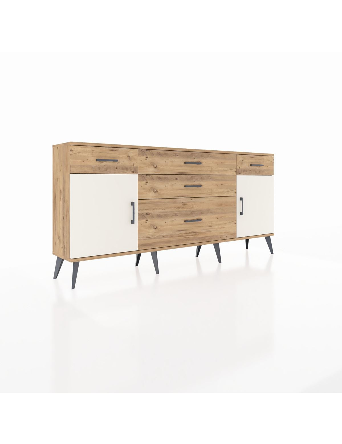 Arges Konsol 2 Raflı 5 Çekmeceli 2 Kapaklı 176x30x83 - S148M017V24A
