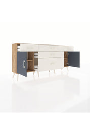 Arges Konsol 2 Raflı 5 Çekmeceli 2 Kapaklı 176x30x83 - S148M017V25A