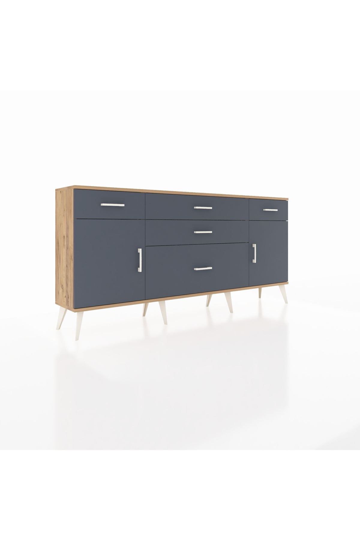 Arges Konsol 2 Raflı 5 Çekmeceli 2 Kapaklı 176x30x83 - S148M017V26A