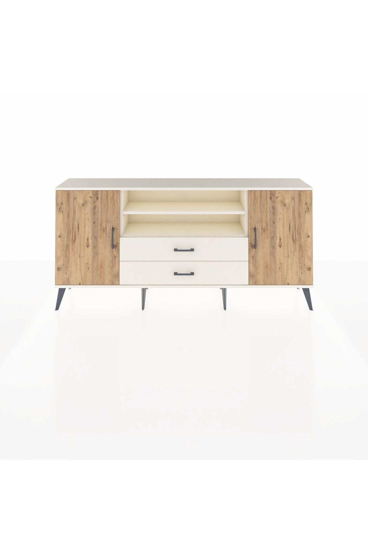 Arges Konsol 4 Raflı 2 Çekmeceli 2 Kapaklı 176x30x83 - S148M018V01A