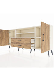 Arges Konsol 4 Raflı 2 Çekmeceli 2 Kapaklı 176x30x83 - S148M018V03A