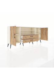 Arges Konsol 4 Raflı 2 Çekmeceli 2 Kapaklı 176x30x83 - S148M018V03A