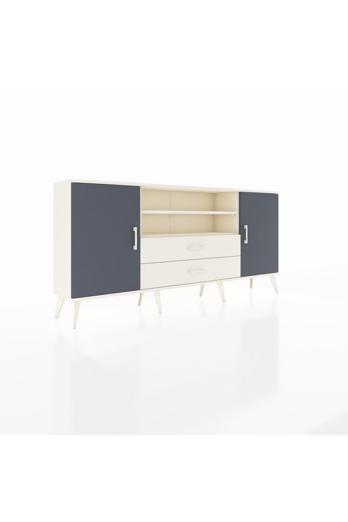 Arges Konsol 4 Raflı 2 Çekmeceli 2 Kapaklı 176x30x83 - S148M018V07A